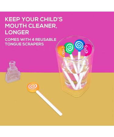 Kids Tongue Scraper Set - BPA-Free Dental Cleaners for Fresh Breath | 55Dental - Multicolored & Easy-Grasp Handles Ages 2 - Buy Online on GoSupps.com