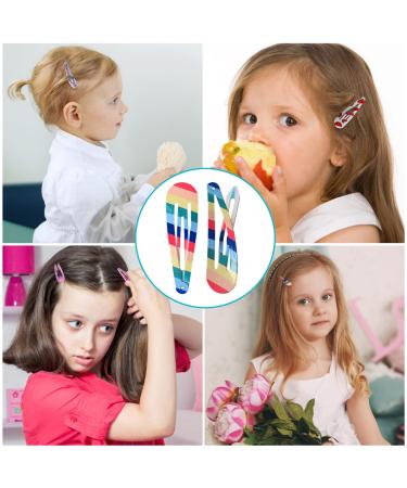 40 Pcs Girls Hair Clips - No Slip Metal Snap Hair Barrettes for Women - Fashion HairPins Headwear Accessories - 2.0 Inch Multi-colored Pack - Buy Online on GoSupps.com