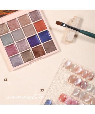  G n rique Solid Gel Nail Polish Palette - Magnetic Colors Shimmering Finish | 16 Shades Semi-Permanent Paint Set Used During Elegant Manicure Artistic Creations and - Buy Online on GoSupps.com