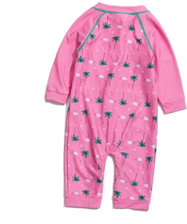 Bonverano Baby Girls Swimsuit | UPF 50+ Sun Protection | Pink Coco | 9-12 Months - Buy Online on GoSupps.com