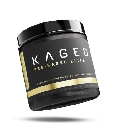 Pre Workout Powder Pre-KAGED Elite Preworkout for Men & Women, High Stimulant for Workout Energy, Focus & Pumps Premium L-Citrulline, Beta Alanine, Creatine, & 388mg of Caffeine, Strawberry Lemonade