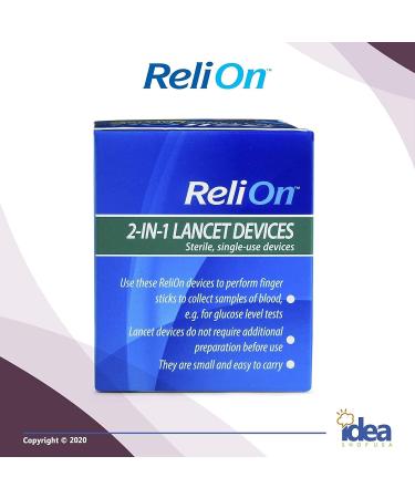 ReliOn 30 Gauge 2-in-1 Lancing Device 50 Ct Bundle + Better Idea Guide - Diabetes Care Set - Buy Online on GoSupps.com