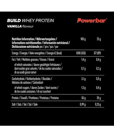 Powerbar Black Line Build Whey Protein Vanilla 550g Vanille 550g - Buy Online on GoSupps.com