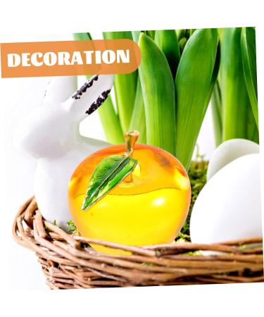 IMIKEYA 4pcs Crystal Apple Crystal Fruit Figurines Fruit Decor Apples Figurine Decorative Apples Model Realistic Fruit Crystal Glass Figurines Diamond Paperweight Faux Props Household Yellowx4pcs 5.2x5.2x5.5cmx4pcs - Buy Online on GoSupps.com