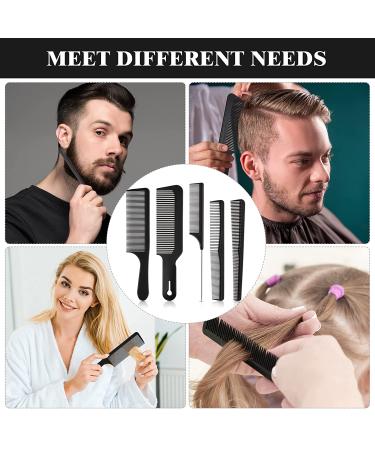 5 Piece Hair Cutting Comb Set - Fine Teeth Carbon Combs for Men and Women - Buy Online on GoSupps.com