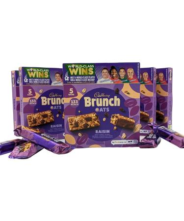 Cereal Bars Bundle With 5x Cadbury Brunch Raisin Cereal Bar 5x32g | Suitable for vegetarians | On The Go Snacks - Buy Online on GoSupps.com