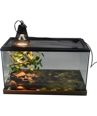 E27 Reptile Light Lampshade Metal Reptile Anti-Scald UVA/UVB Light Lampshade Black Lamp Reptile Hanging Basking Lamp Protector for Amphibian Turtles Lizards US Plug Heat Lamps - Buy Online on GoSupps.com