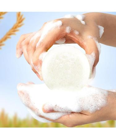 Vawolecy Rice Hair Shampoo Bar Organic Rice Shampoo Bar Deep Cleansing for Hair & Scalp Hair Loss Promotes Hair Growth 0 Silicone Oil - Buy Online on GoSupps.com