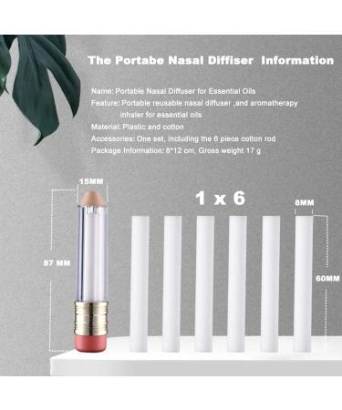 Refillable Essential Oil Nasal Inhaler Tube Reusable Aromatherapy Container Relieves Pressure Easy to Use Portable Size Excellent Plastic Soothes Fatigue Pressure - Buy Online on GoSupps.com