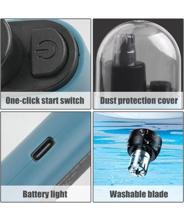 Portable Rechargeable Nose Hair Trimmer for Men - 6000RPM Electric Trimmer with Dust Cover | Safe & Painless Nasal Hair Removal - Buy Online on GoSupps.com