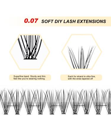 EXTENIFY Eyelash Individual Lashes DIY Kit 0.07mm 10|20 Roots 240 Clusters C Curl 8-14mm - Natural False Eyelash Extension for Home Use - Buy Online on GoSupps.com