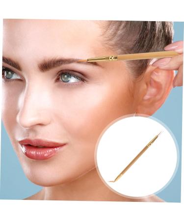 FOMIYES 3Pcs Cosmetic Eyeliner Brush With Double Sided Handle Straight Curved Angled Brush For Application mediumx3pcs as shown x 3pcs - Buy Online on GoSupps.com