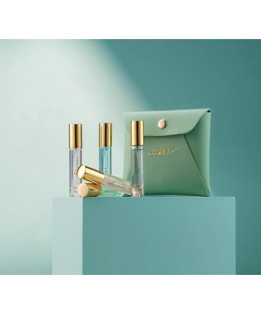 Valentines Day Gifts for Her and Him Perfume Set Pack of 5 - Perfume Sampler Sets for Women & Men with Leather Pouch - 10ml Mini Perfume for Travel Gifts Solo Scent & Layering Fragrances Green - Buy Online on GoSupps.com