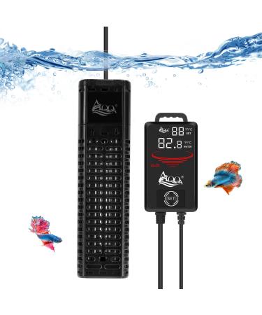 AQQA aquarium heating 300W/500W/800W/1000W/1200W diving heating for aquariums with LED digital display & over-temperature protection for salt and fresh water aquarium fish pool 1000W for 500-1000L aquariums - Buy Online on GoSupps.com