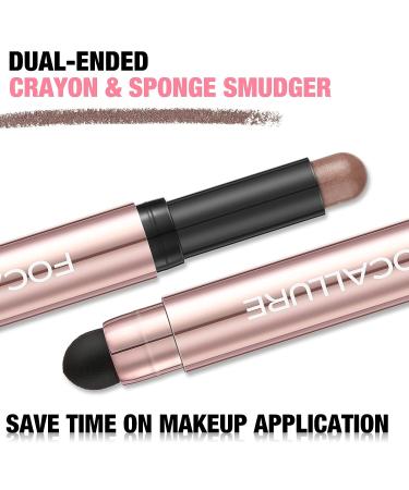 FOCALLURE No Crease Eyeshadow Stick - Matte & Shimmer Pencil in CIDER ON THE ROCKS 07 - Buy Online on GoSupps.com