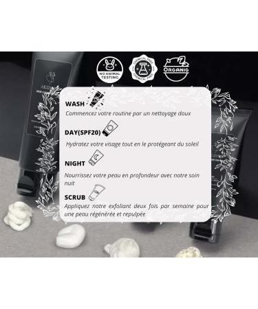 Men's Box Men's Birthday Gift Men's Skincare Routine: Cleansing Gel Exfoliating Scrub SPF20 Day Cream & Night Moisturizing Face Cream - Anti-Aging Kit for All Skin Types - Buy Online on GoSupps.com