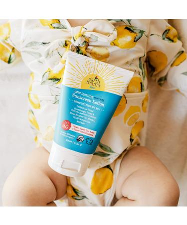 Earth Mama SPF 40 Mineral Sunscreen - Reef Safe, Non-Nano Zinc, Eczema Cream for Baby & Family, 3oz - Buy Online on GoSupps.com