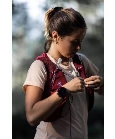 Salomon Active Skin 8 Set Women's Hydration Vest with 2 Soft Flasks - Medium Earth Red/Cabernet | Trail Running and Hiking - Buy Online on GoSupps.com