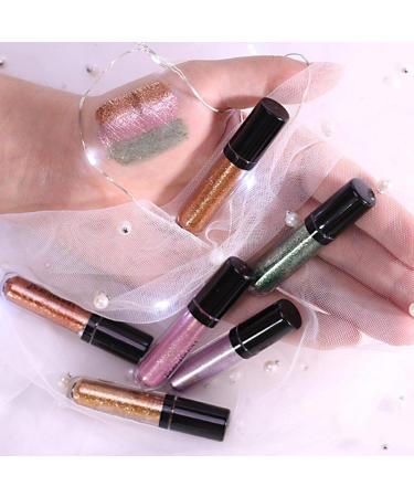 Shimmer Liquid Eyeliner Set 6 Colors/Set Eyeshadow Set Metal Liquid Eyeshadow Waterproof Diamond Glitter Eye Shadow Makeup Tool Soft Charm Colorful Diamond Pearl Eyeliner Stylish B:7-12# - Buy Online on GoSupps.com