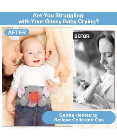 Heigoeost Heated Tummy Wrap for Baby Colic and Gas Relief | Soothing Warmth Pad Swaddling Belt for Newborns | Elephant Design - Buy Online on GoSupps.com