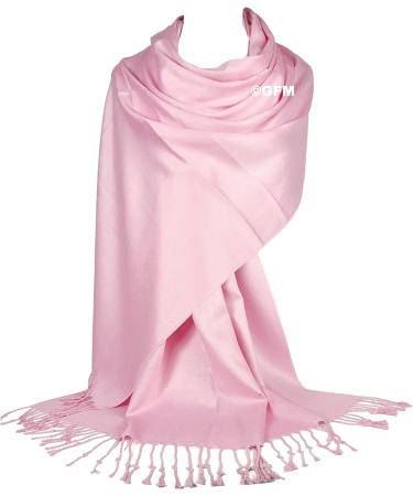 GFM Smooth Shiny Pashmina Style Scarf in Baby Pink - L9 Design - Buy Online on GoSupps.com
