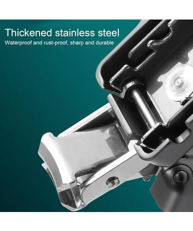 Thick Nail Clippers Folding Nail Clippers | Stainless Steel Nail Clippers Keychain Foldable - Fashion Accessories for Manicure Trimmer Nails Toenails School Travel Black L - Buy Online on GoSupps.com