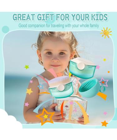 Kids Sunscreen Applicator Set - 2pcs Sunblock Brush with Protective Lid & Cleaning Kit | Perfect for Easy Sun Lotion Application (Green - Buy Online on GoSupps.com