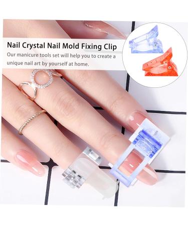 HAKIDZEL 12pcs Nail Clip Nails Gel Nail Tip Fixing Clamp Finger Nail Tip Clamp Finger Extension Clip Fake Nails Kit Nail Art Clip Finger Clip Acrylic Nail Tips Fixture Red Crystal Plastic 4X3X2CM Red - Buy Online on GoSupps.com