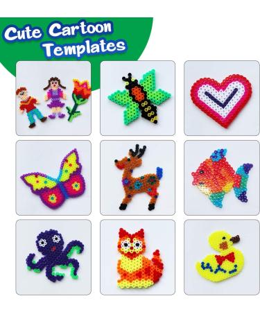 20 PCS Clear Plastic Fuse Beads Boards with Cards, Tweezers, Ropes, Keychains & Accessories for Kids DIY Craft Beads - Buy Online on GoSupps.com