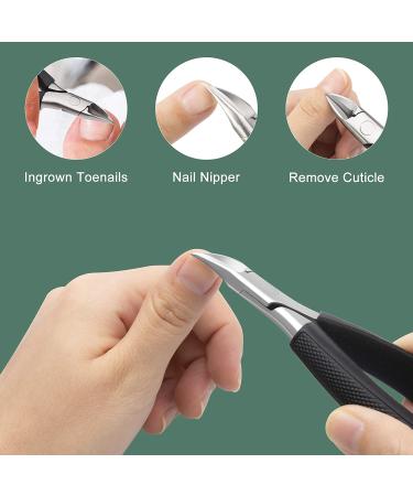 CGBE Professional Podiatrist Toenail Clippers for Thick & Ingrown Nails - Stainless Steel with Silicone Handle - Ideal for Seniors - Black - Buy Online on GoSupps.com