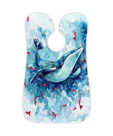 Whale Beard Bib Apron | Non-Stick Waterproof Hair Catcher for Men | Perfect Grooming Cape with Suction Cups - Ideal Gifts for Men - Buy Online on GoSupps.com
