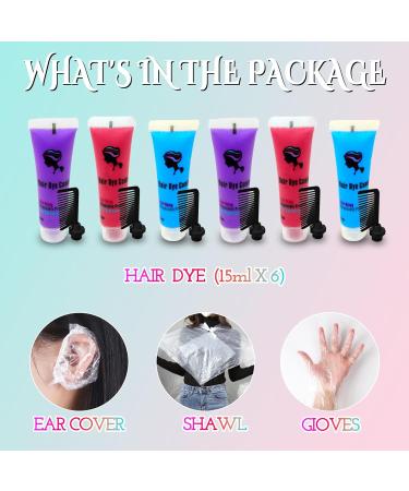 Byhoo Washable Temporary Hair Color for Dark Hair - Blue Red & Purple Cream Formula for Kids | Ideal for Birthday Parties Halloween & Cosplay - Buy Online on GoSupps.com