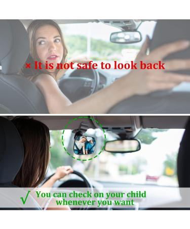 360 Swivel Back Seat Mirror for Babies - Safe Frosted Car Seat Rear View | Perfect for Children & Infants - Buy Online on GoSupps.com