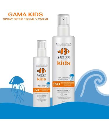  SAFE SEA SAFE SEA - Sting Sun Spray Jelly SPF 50 Vegan Formula High Water Resistance High Protection for Children Ingredients Suitable for Sensitive Skin 100 ml - Buy Online on GoSupps.com