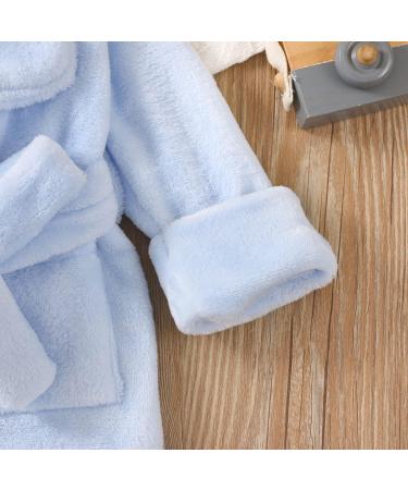 Soft Light Blue Jelly Baby Bathrobe for Toddlers | Cozy Flannel Nightwear for Boys & Girls (Ages 4-5) - Buy Online on GoSupps.com