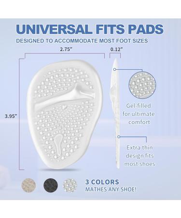 Metatarsal Pads for Women - 6 Pairs Gel Ball of Foot Cushions | Invisible High Heel Inserts for All Day Pain Relief & Comfort - Buy Online on GoSupps.com