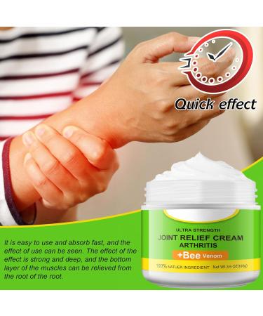 Bee Venom Joint and Bone Therapy Cream Arthritis Pain Relief Cream with Natural Formula Ultra Strength Joint Relief Cream for Pain Inflammation Soreness Muscle Recovery 100g - Buy Online on GoSupps.com