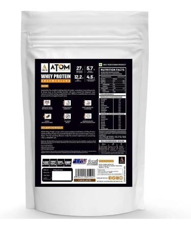 Asitis Nutrition Atom Whey Protein 1kg - USA Labdoor Certified 27g Protein Gluten-Free Digestive Enzymes Caf Latte Flavor - International Shipping Available - Buy Online on GoSupps.com