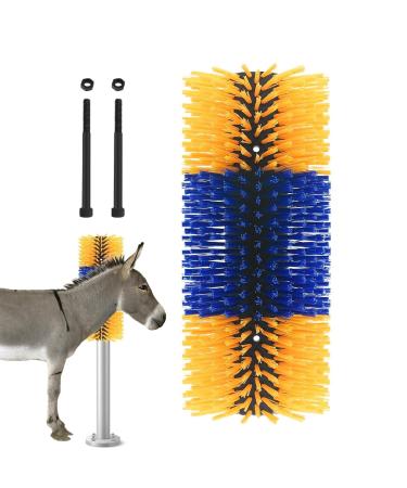 Generic Cattle Scratch Brush - Cow Brush for Itching Relief | Perfect for Cattle Horses Sheep & Pigs - Yellow - Buy Online on GoSupps.com