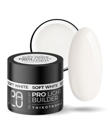 4MASS SA PALU Building Gel for Gel Nails Builder Gel UV LED Thixotropic Selflevelling Multifunctional Glossy Hard Without Files for Nail Extension & Skeletal Building 45g Soft White
