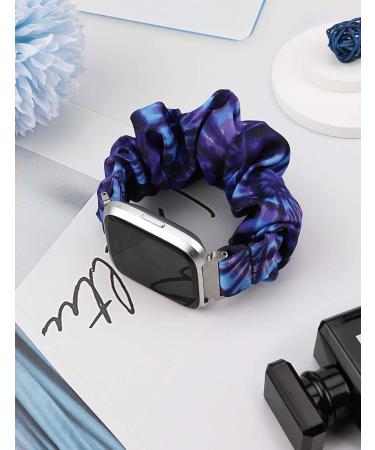 TOYOUTHS Scrunchie Bands for Fitbit Versa/Versa 2/Versa Lite - Tie Dye Pattern Printed Elastic Strap - Small Size - Replacement Wristband for Women/Girls - Buy Online on GoSupps.com