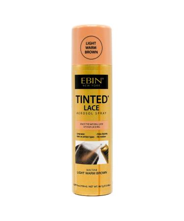 EBIN NEW YORK Tinted Lace Spray - 5.07oz (Light Warm Brown) 5.07 Fl Oz (Pack of 1) Light Warm Brown