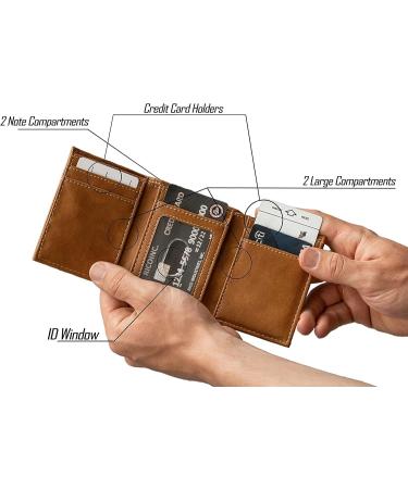 NFL Green Bay Packers Mens Trifold Wallet | Laser-Engraved Logo | Vegan Leather | ID Window & Card Holder | Ideal Gift - Buy Online on GoSupps.com