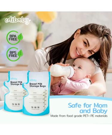 Buy Edibaby Breast Milk Bags - Pack of 100 BPA Free Sterilized Nursing Bags for Freezing & Storing | International Shipping - Buy Online on GoSupps.com