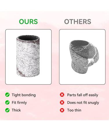 100Pcs White Nail Sanding Bands for Nail Drill with 240# Grit, 2 Mandrel Bits - Boxed for Acrylic Nails, Gel Manicures & Pedicure - Buy Online on GoSupps.com