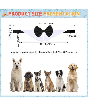Hacraho Formal Pet Fly Collar - Adjustable White Tuxedo Costume for Medium & XL Dogs | Perfect for Weddings & Birthdays - Buy Online on GoSupps.com