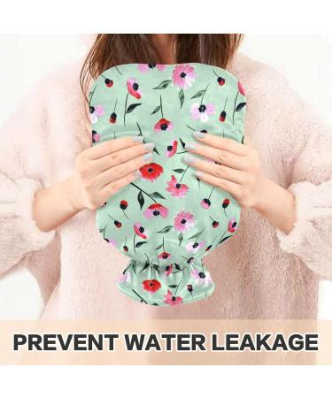 NAANLE 1L Heat Bottle with Cover - Watercolor Flower Motif for Back Pain Relief & Hot/Cold Therapy - Buy Online on GoSupps.com