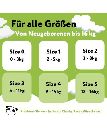 The Cheeky Panda Bamboo Baby Diapers Size 2 (3-8kg) - Sustainable Super Absorbent 44 Pack - Hypoallergenic for Sensitive Skin - Up to 12 Hours of Protection - Buy Online on GoSupps.com