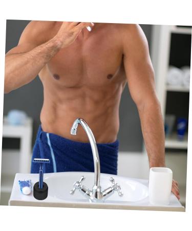 Minkissy Metal Razor Holder & Toothbrush Stand - Practical Mini Shaver Base for Bathroom - 1 Piece 3.8x3.3cm Black - International Shipping Available - Buy Online on GoSupps.com