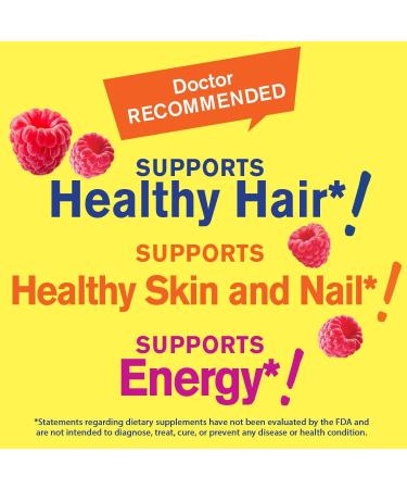 WellYeah High Potency Biotin 10,000 mcg Gummies - Vegan-Friendly for Stronger Hair, Skin & Nails - Gluten-Free Non-GMO - 60 Berry Flavor Gummies - Buy Online on GoSupps.com